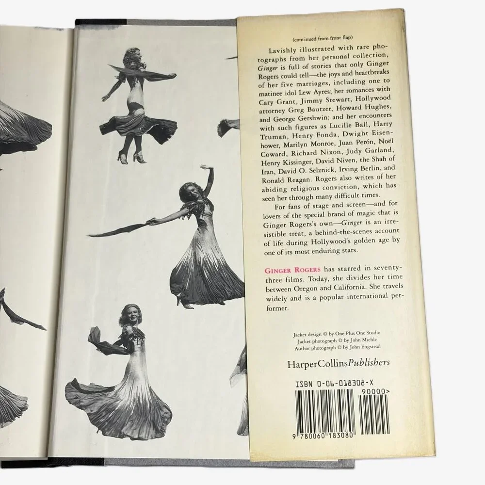 Vintage 1991 Ginger My Story by Ginger Rogers 1st Edition HC DJ Hollywood Memoir
